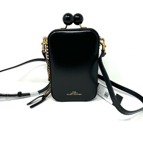 Marc Jacobs Black Vanity Leather Crossbody Bag – NWT, Rare, Sold Out - Picture 1 of 10